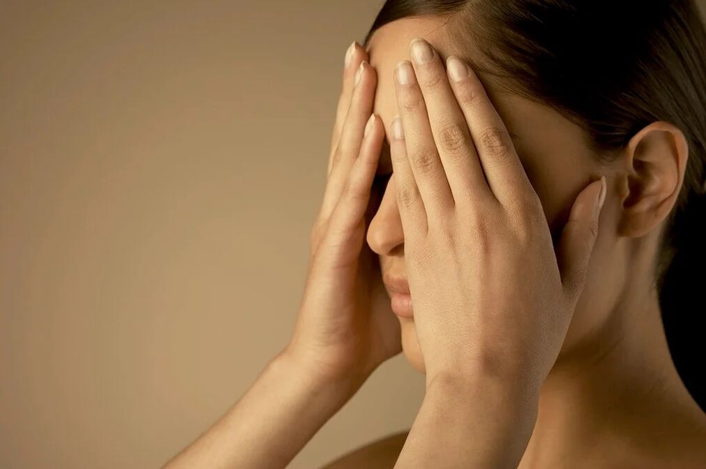 exercício de palming para os olhos